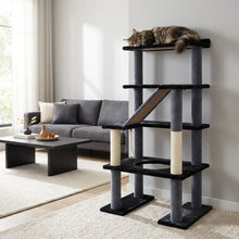 Load image into Gallery viewer, Maine Coon 65" Cat Tower - 4-Level Cat Tree