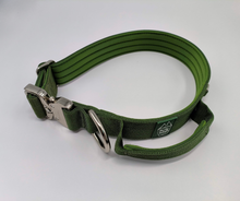 Load image into Gallery viewer, Tactical dog collar with handle in Cactus Green, 1.5 inch