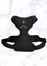 Load image into Gallery viewer, Front no-pull D-ring on Black heavy-duty dog harness