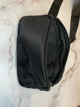 Load image into Gallery viewer, Dog walking belt bag interior with vegan leather logo