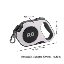 Load image into Gallery viewer, LED Retractable Dog Leash – Rechargeable Light-Up Leash for Safe Night Walks