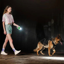 Load image into Gallery viewer, LED Retractable Dog Leash – Rechargeable Light-Up Leash for Safe Night Walks