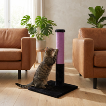 Load image into Gallery viewer, Noba Classic 28" Scratching Post - Black Faux Fur