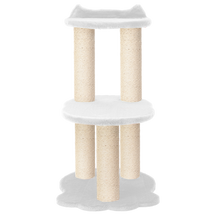 Load image into Gallery viewer, Relaxation - 2-Level Cat Tree - White Faux Fur