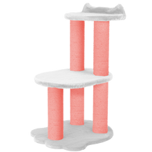 Load image into Gallery viewer, Relaxation - 2-Level Cat Tree - White Faux Fur
