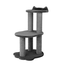 Load image into Gallery viewer, Relaxation - 2-Level Cat Tree - Grey Faux Fur
