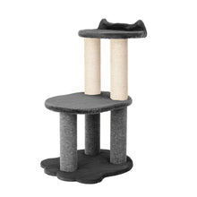 Load image into Gallery viewer, Relaxation - 2-Level Cat Tree - Grey Faux Fur