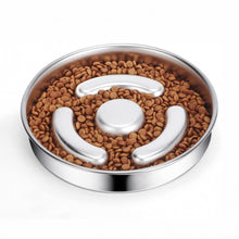 Load image into Gallery viewer, Bowlini™ Stainless Steel Slow Feeder Dog Bowl - Anti-Gulp Non-Slip Design for Healthier Digestion Small & Medium Dogs