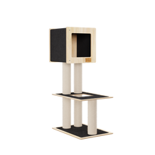 Load image into Gallery viewer, Hut Hideout - 2-Level Deluxe Cat Tree
