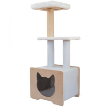 Load image into Gallery viewer, Hut Hideout - Deluxe 3-Level Cat Tree