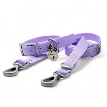Load image into Gallery viewer, Dog walk combo set with waterproof collar, leash, and engraved ID tag