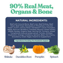 Load image into Gallery viewer, Beef Meal Patties | Freeze-Dried Raw Dog Food with Prebiotics & Postbiotics