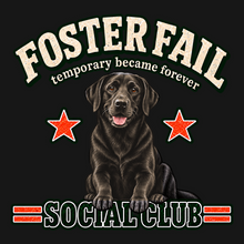 Load image into Gallery viewer, Close-up of the Foster Fail Social Club Black Lab graphic