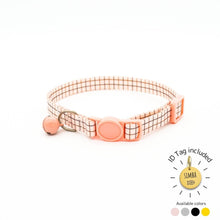 Load image into Gallery viewer, Custom minimalist cat collar with quick-release breakaway buckle