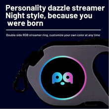 Load image into Gallery viewer, LED Retractable Dog Leash – Rechargeable Light-Up Leash for Safe Night Walks