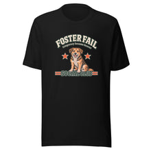 Load image into Gallery viewer, Foster Fail Social Club Mixed Breed T-shirt in Black, front view showing the complete dog artwork