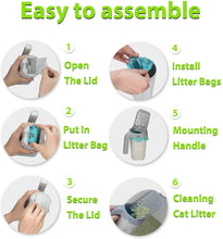 Load image into Gallery viewer, Poopalini™ Cat Litter Pooper Scooper + 30 Biodegradable Poop Bags - Sanitary, quick and easy! - Amani Reign Pet Shop