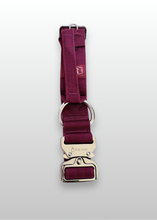 Load image into Gallery viewer, Cherry Wine 1.5 inch tactical dog collar with quick-release buckle
