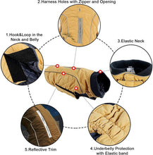 Load image into Gallery viewer, Reflective Dog Winter Jacket – Warm Padded Puffer Vest for Small to Large Dogs
