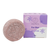 Load image into Gallery viewer, Drby Fur Bar features infographic — pH balanced, biodegradable, soap-free
