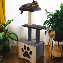 Load image into Gallery viewer, Hut Hideout - Deluxe 3-Level Cat Tree
