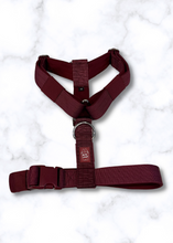 Load image into Gallery viewer, Y-strap adventure dog harness in Cherry Wine
