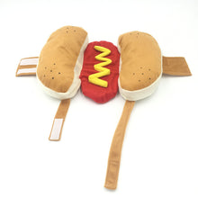 Load image into Gallery viewer, Hot Dog Costume for Dogs - Funny Pet Burger Outfit - Small Medium Large Puppy Cat Halloween Costume
