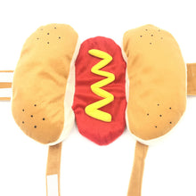 Load image into Gallery viewer, Hot Dog Costume for Dogs - Funny Pet Burger Outfit - Small Medium Large Puppy Cat Halloween Costume
