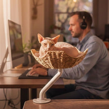 Load image into Gallery viewer, ERGO PURRCH Desk Mounted Cat Bed - Adjustable Cat Perch for Office

