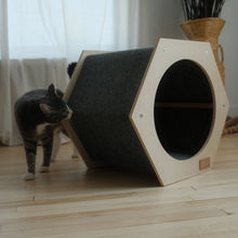 Load image into Gallery viewer, The Hexagone Scratchable Cat House
