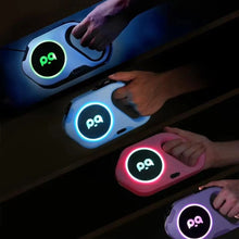 Load image into Gallery viewer, LED Retractable Dog Leash – Rechargeable Light-Up Leash for Safe Night Walks
