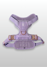 Load image into Gallery viewer, Heavy-duty everyday dog harness in Lilac, top view
