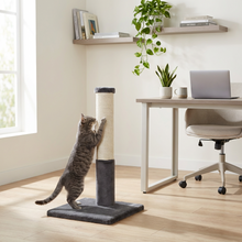 Load image into Gallery viewer, Noba Classic 28" Scratching Post - Grey Faux Fur
