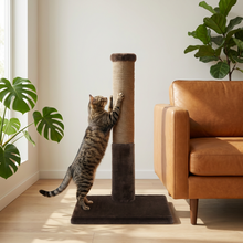 Load image into Gallery viewer, Noba Classic 28" Scratching Post - Brown Faux Fur
