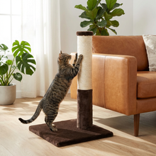 Load image into Gallery viewer, Noba Classic 28" Scratching Post - Brown Faux Fur
