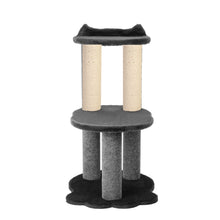 Load image into Gallery viewer, Relaxation - 2-Level Cat Tree - Grey Faux Fur
