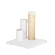 Load image into Gallery viewer, Noba Evolution - 4 in 1 Scratching post - White Faux fur
