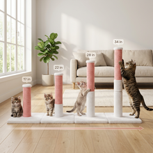 Load image into Gallery viewer, Noba Evolution - 4 in 1 Scratching post - White Faux fur
