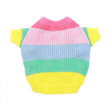 Load image into Gallery viewer, Rainbow Dog Sweater – Cozy Knit Pullover for Small to Medium Dogs
