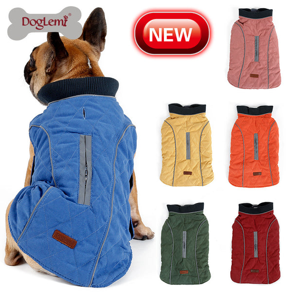 Reflective Dog Winter Jacket – Warm Padded Puffer Vest for Small to Large Dogs
