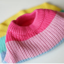 Load image into Gallery viewer, Rainbow Dog Sweater – Cozy Knit Pullover for Small to Medium Dogs
