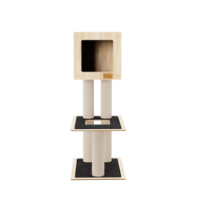 Load image into Gallery viewer, Hut Hideout - 2-Level Deluxe Cat Tree
