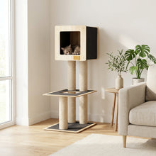 Load image into Gallery viewer, Hut Hideout - 2-Level Deluxe Cat Tree
