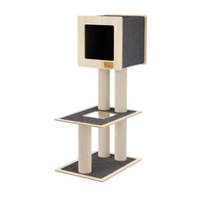 Load image into Gallery viewer, Hut Hideout - 2-Level Deluxe Cat Tree
