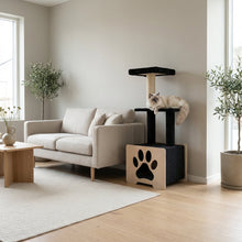 Load image into Gallery viewer, Hut Hideout - Deluxe 3-Level Cat Tree
