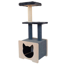 Load image into Gallery viewer, Hut Hideout - Deluxe 3-Level Cat Tree
