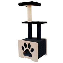 Load image into Gallery viewer, Hut Hideout - Deluxe 3-Level Cat Tree
