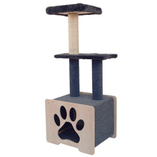 Load image into Gallery viewer, Hut Hideout - Deluxe 3-Level Cat Tree
