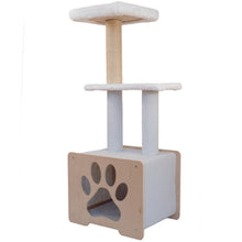 Load image into Gallery viewer, Hut Hideout - Deluxe 3-Level Cat Tree
