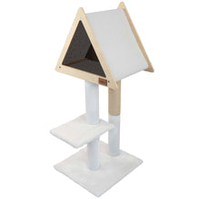 Load image into Gallery viewer, Teepee Hideout - Deluxe 2-Level Cat Tree

